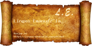 Linges Emanuéla névjegykártya